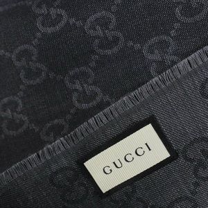 GUCCI pashmina shawl GG Web Design / color: grey